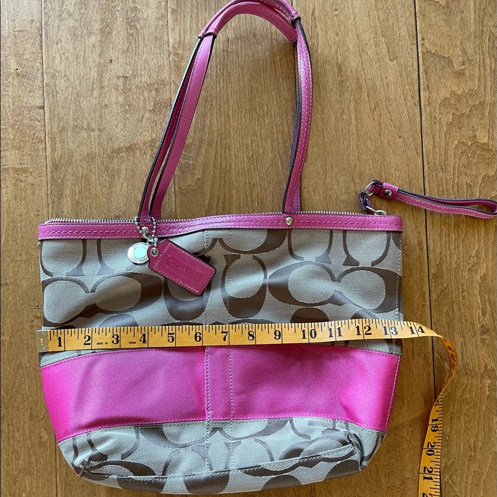 Coach Signature Stripe Tote - Picture 8 of 11